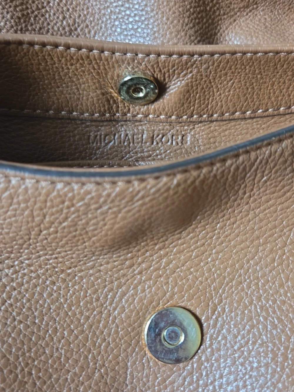 Michael Kors Tan Leather Shoulder Bag with Tassel